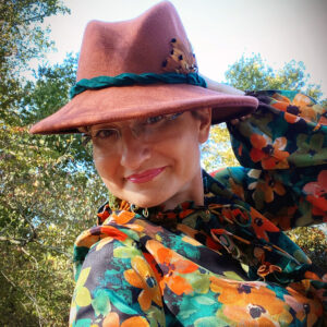 Teardrop fedora hat in rust