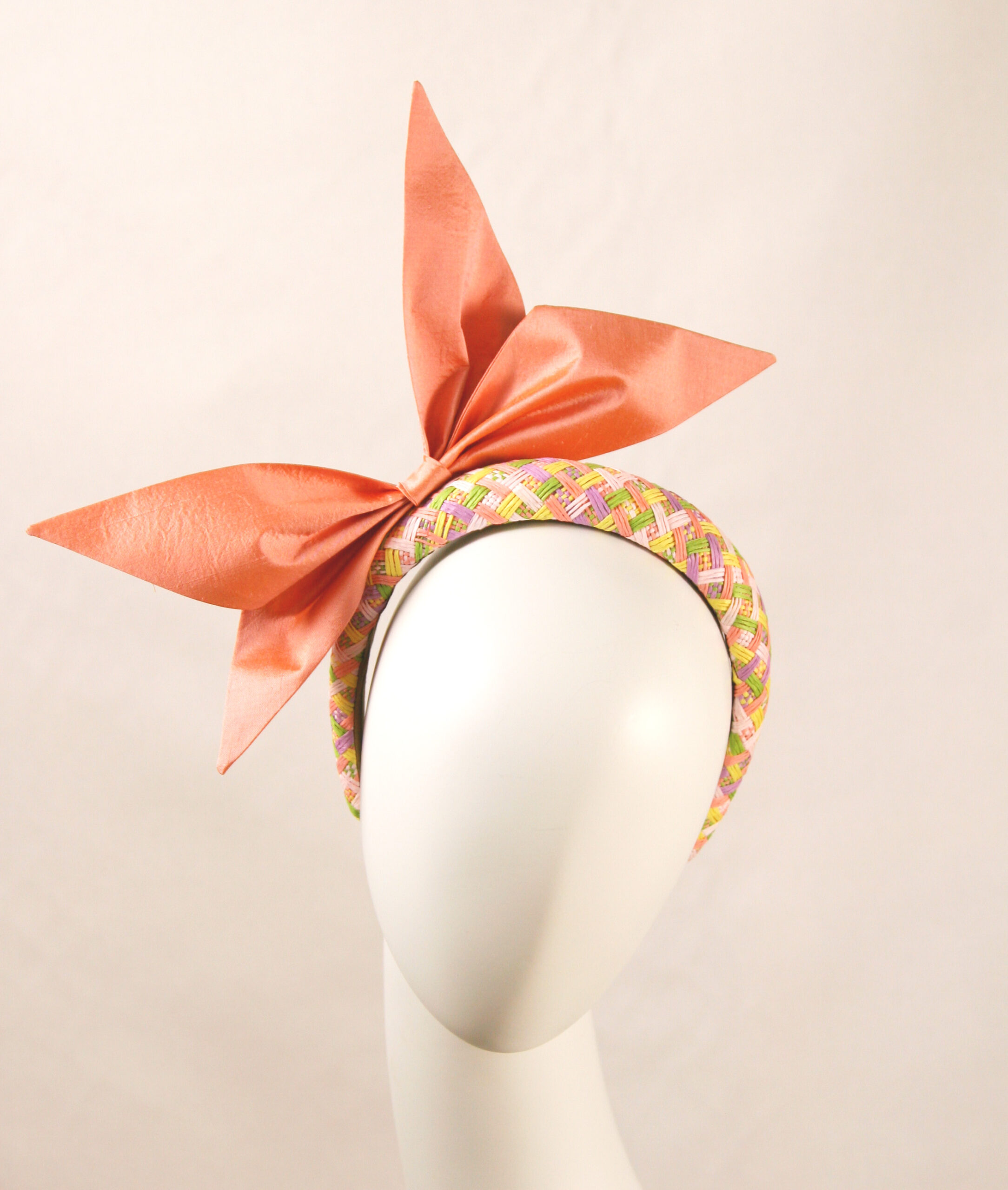 Peachy Alice band with silk bow