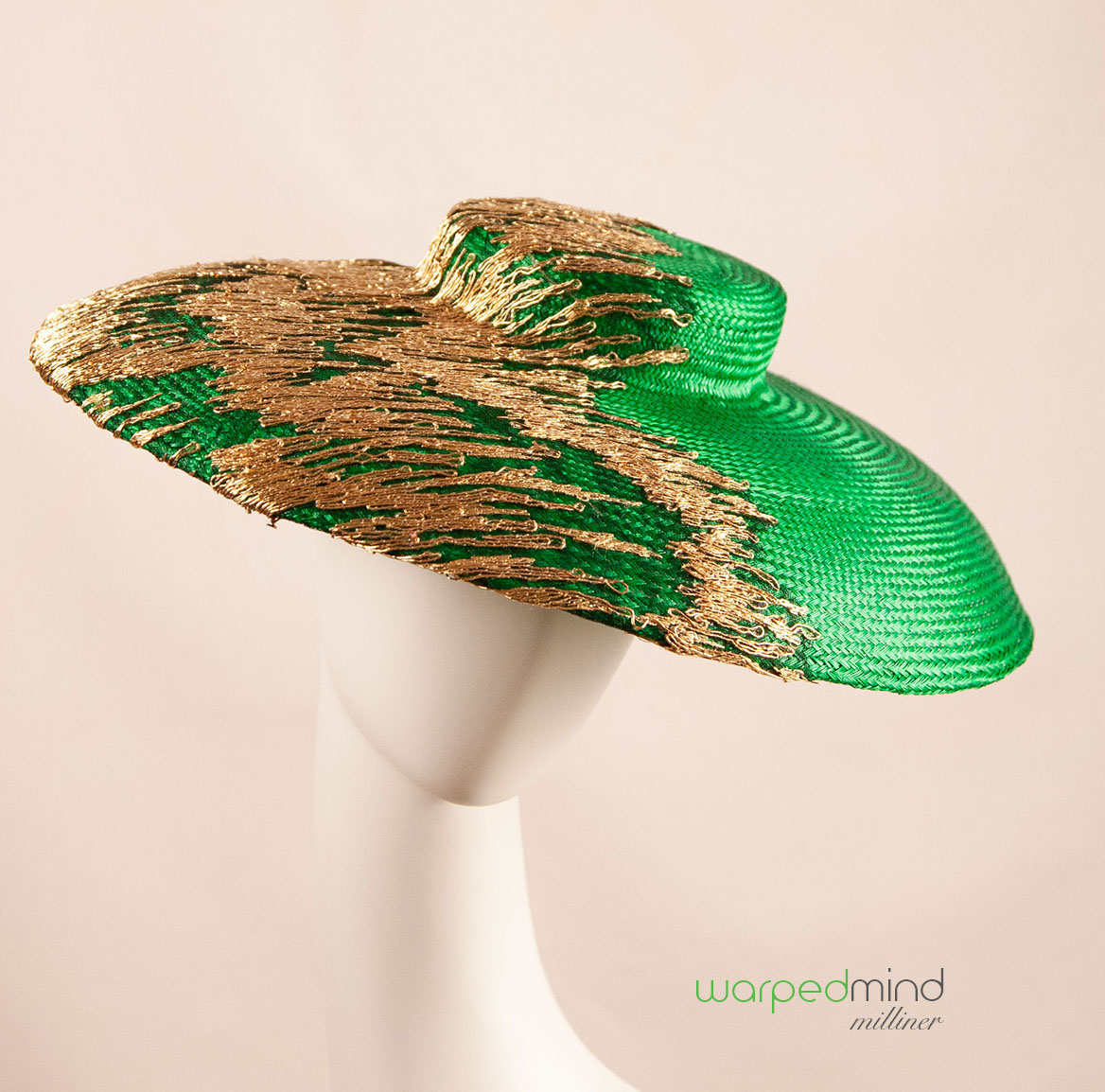 The Map – lush Kelly green and gold Derby hat - Image 2