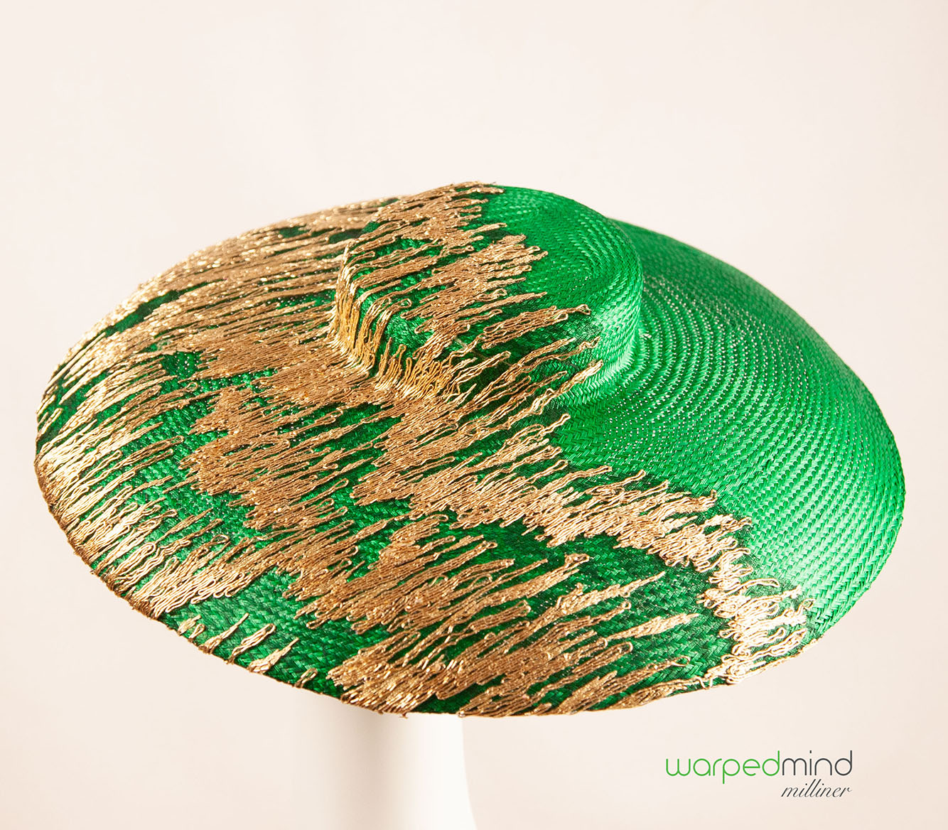 The Map – lush Kelly green and gold Derby hat