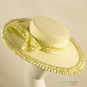 Tea green boater hat