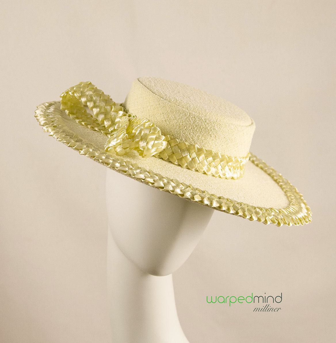 Tea green boater hat - Image 3
