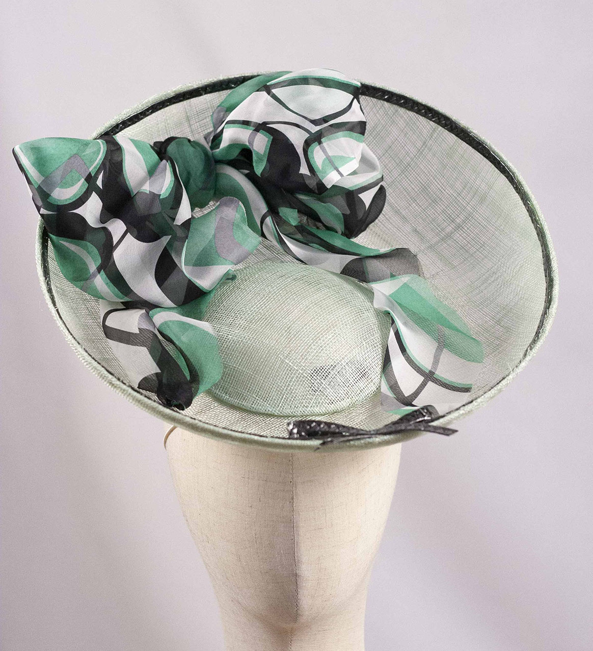Seafoam green saucer – derby hat